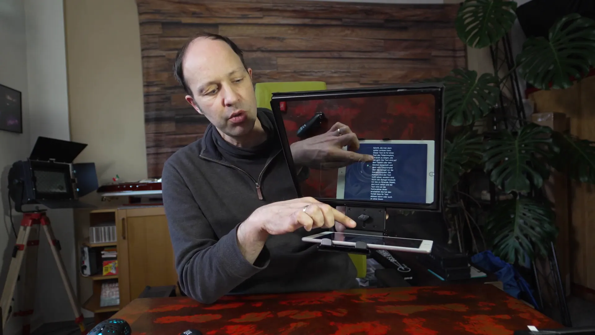 Positionierung des Textes im Teleprompter